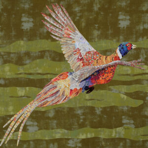 Pheasant textile art
